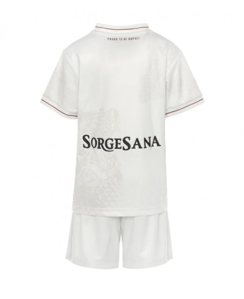 Günstige SSC Napoli Auswärts Trikotsatzt Kinder 2025-26 Kurzarm (+ Kurze Hosen)